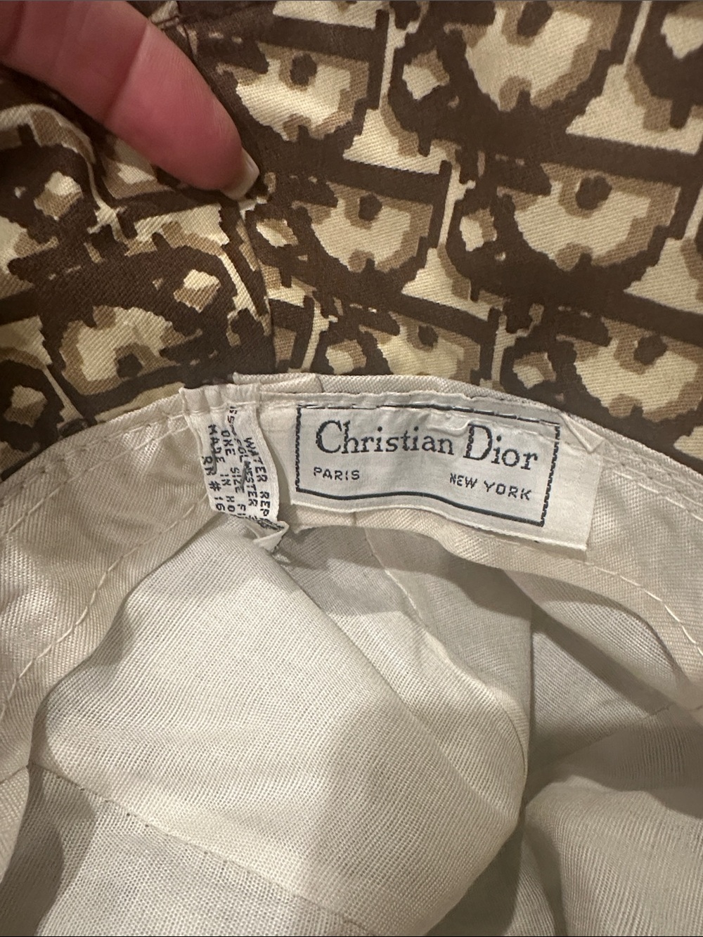 Vintage Christian Dior brown trotter monogram bucket hat one size - Picture 5 of 7